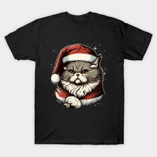 Cute Ugly Christmas Cat Gift Funny Cat Christmas T-Shirt